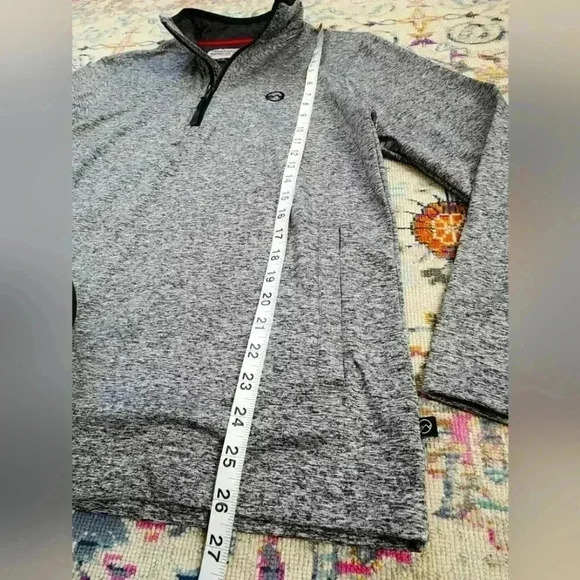 Frontier Supply Co Mens Grey Half Zip Pullover Athletic Shirt Long Sleeve, sz SM - Picture 11 of 12